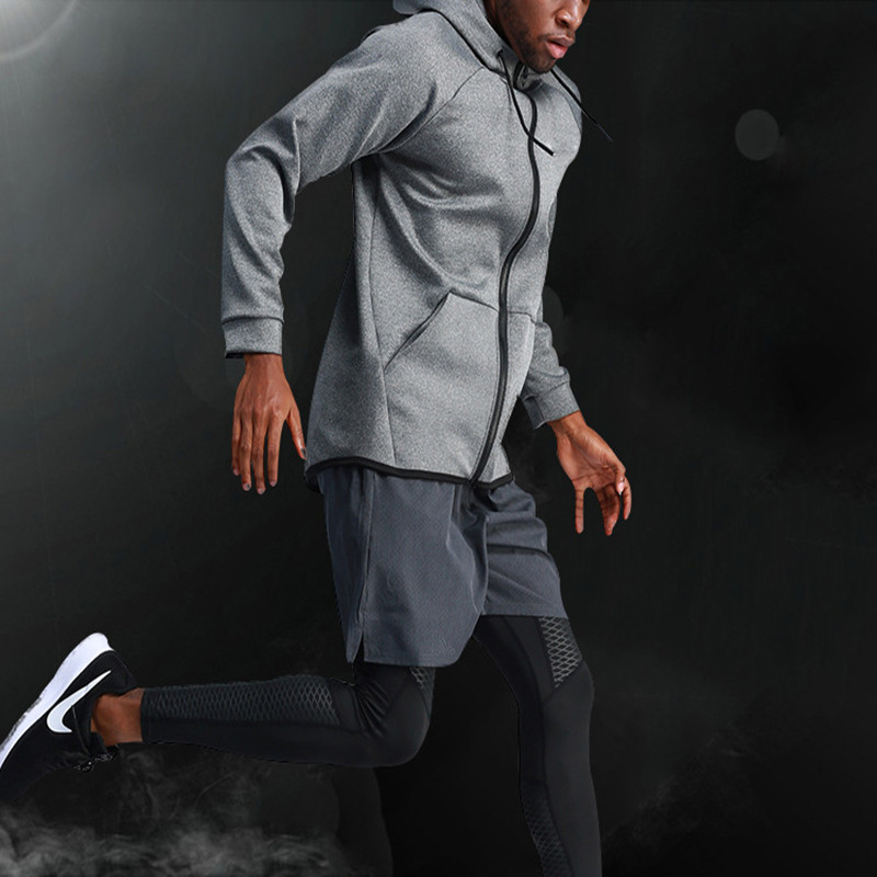 Vyriška laisvalaikio sportinė striukė su gobtuvu pavasario rudens lauke bėgimo paltai Sporto salė Sporto treniruočių drabužiai Viršutinė prakaitas kvėpuojanti