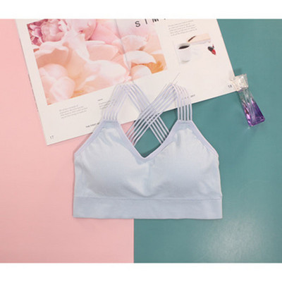 Дамски спортен сутиен за йога Дамски удароустойчив секси гръб Спортни сутиени Дишащи атлетични фитнес бягане Фитнес жилетка Топове Спортни сутиени