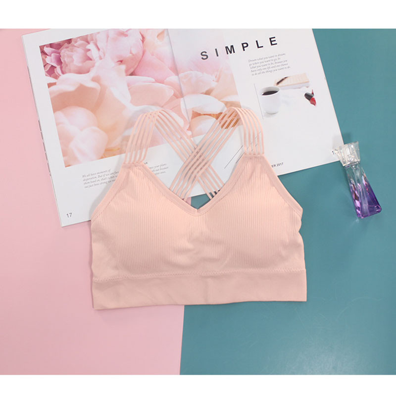 Дамски спортен сутиен за йога Дамски удароустойчив секси гръб Спортни сутиени Дишащи атлетични фитнес бягане Фитнес жилетка Топове Спортни сутиени