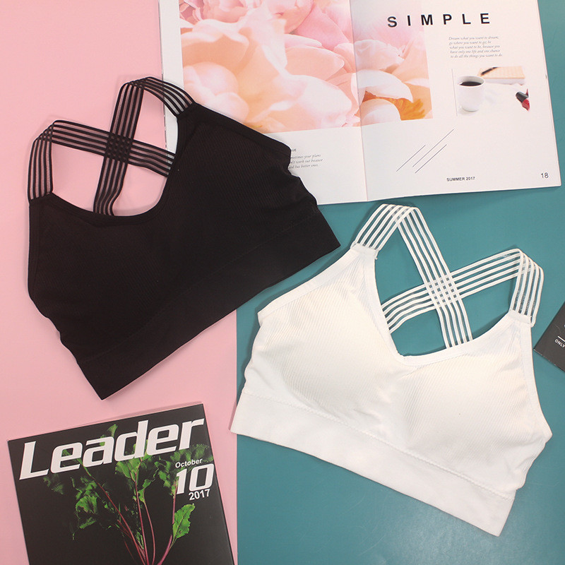 Дамски спортен сутиен за йога Дамски удароустойчив секси гръб Спортни сутиени Дишащи атлетични фитнес бягане Фитнес жилетка Топове Спортни сутиени