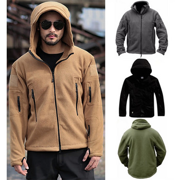 Мъжко US Military Winter Thermal Fleece Tactical Jacket Outdoor Sports Hooded Coat Military Softshell Touring Hunting Army Jackets