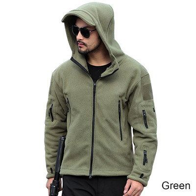 Vyriškos JAV karinės žiemos terminės vilnos taktinė striukė lauke Sportinė striukė su gobtuvu karinė Softshell žygių medžioklės armijos striukės