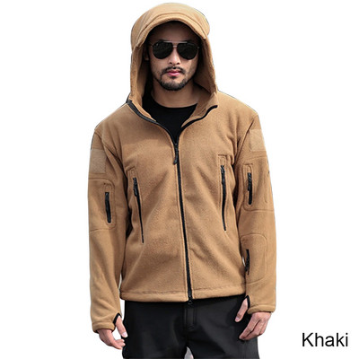 Vyriškos JAV karinės žiemos terminės vilnos taktinė striukė lauke Sportinė striukė su gobtuvu karinė Softshell žygių medžioklės armijos striukės