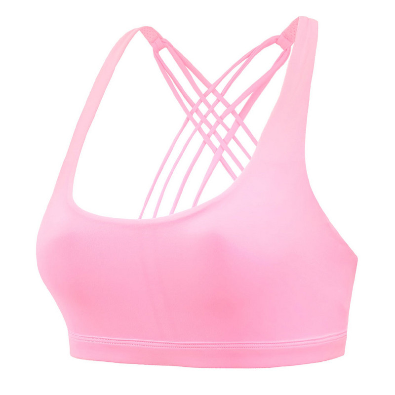 Női Zökkenőmentes Nyári Gyors Száraz Edzés Drótmentes Napi Szexi Jóga Magas Rugalmas Crisscross Back Sport Melltartó Pántos divat