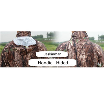 Лятно ултратънко яке с качулка, UV-защита, дишащо яке за катерене, къмпинг яке с листа, Bionic Camo, ловна и риболовна риза