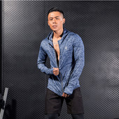 Vyriška striukė treniruotėms užtrauktukas Sportinis gobtuvas treniruoklių salė Fitnesas bėgimas futbolas krepšinis kvėpuojanti šviesą atspindinti sportinė apranga