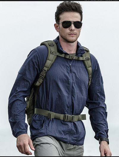 Taktinė lengva vandeniui atspari striukė Vyriška vasarinė kvėpuojanti plona gobtuvinė lietpaltis Karinė nešiojama vėjo striukė Armijos odos striukės