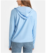 Ανοιξιάτικο μπουφάν LuluWomen's Breathable Quick Dry Yoga Gym Fitness Sport Top Outdoor ορειβατικό παλτό αντηλιακής προστασίας