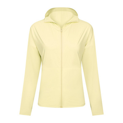 Ανοιξιάτικο μπουφάν LuluWomen's Breathable Quick Dry Yoga Gym Fitness Sport Top Outdoor ορειβατικό παλτό αντηλιακής προστασίας