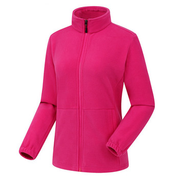 Зимна нова спортна дамска жилетка с цип Топло коралово яке Дамско палто от поларено поларено палто за бягане на открито