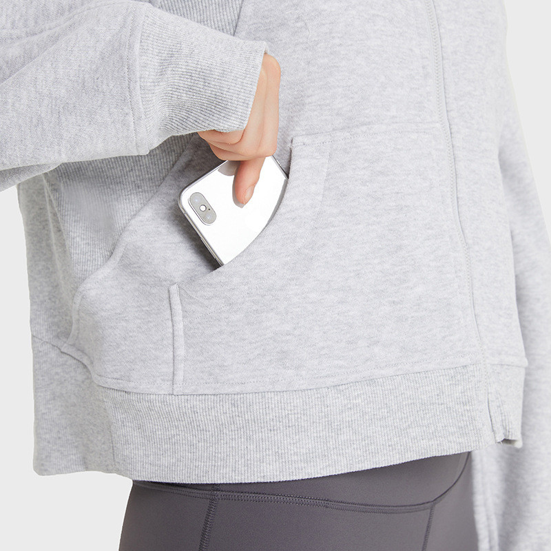 Jauns sieviešu sporta džemperis sporta zāle āra jogas džemperis Fashion Fitness sporta jaka brīva ar kapuci Slim Fit, silti mīksta, elpojoša