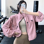 YUSHUHUA Χαλαρό αθλητικό μπουφάν Γυναικείο Γρήγορο στέγνωμα προπόνησης Μπουφάν με φερμουάρ Τρέξιμο γυμναστικής Αθλητικές φόρμες με τσέπη με μακρυμάνικο μπλουζάκια