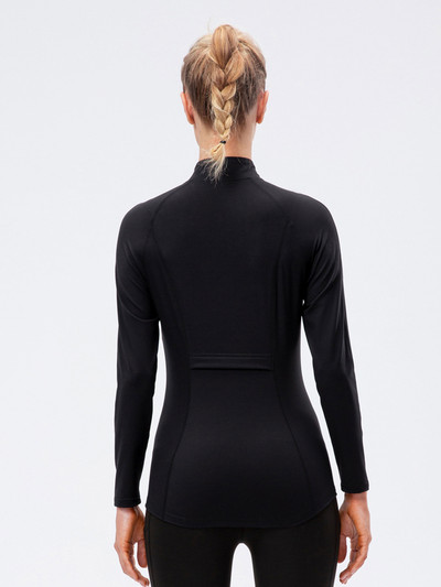 Γυναικείο αθλητικό μπουφάν Φερμουάρ Yoga Slim Coat Ρούχα Quick Dry Fitness Jacket Running Hoodies Stand Collar Sportwear Gym Workout Top