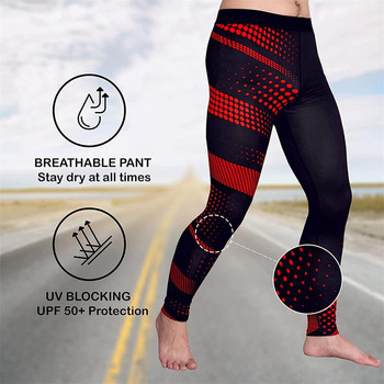 Компресивни мъжки клинове Фитнес Бързосъхнещи Спортни чорапогащи за фитнес Мъжки бягащи Еластични панталони за бодибилдинг Джогинг Рашгард
