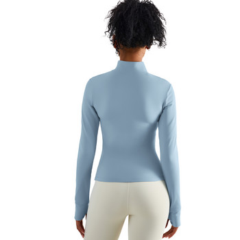 Νέο αθλητικό πουκάμισο ζεστό Shell Plus Fleece Casual Jacket Γυμναστική Ρούχα Γιόγκα Κορυφαίο μπουφάν γυμναστικής Αντιολισθητικό φερμουάρ Ζεστό και άνετο