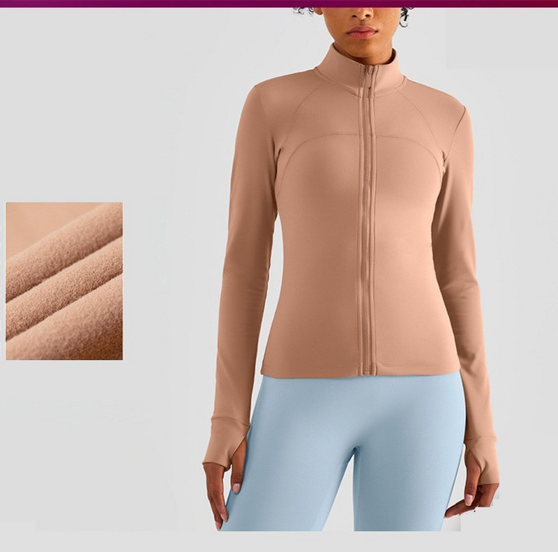 Νέο αθλητικό πουκάμισο ζεστό Shell Plus Fleece Casual Jacket Γυμναστική Ρούχα Γιόγκα Κορυφαίο μπουφάν γυμναστικής Αντιολισθητικό φερμουάρ Ζεστό και άνετο