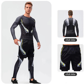 Ανδρικά κολάν για τρέξιμο Αθλητικά ρούχα Quick Dry Gym Fitness Καλσόν Προπόνηση για τζόκινγκ Αθλητικό παντελόνι Αθλητικό παντελόνι συμπίεσης