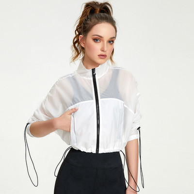 CUGOAO divatos napvédő kabát, női hosszú ujjú edzőkabát, bő, sokoldalú, légáteresztő kabátok Femme kültéri sportruházat