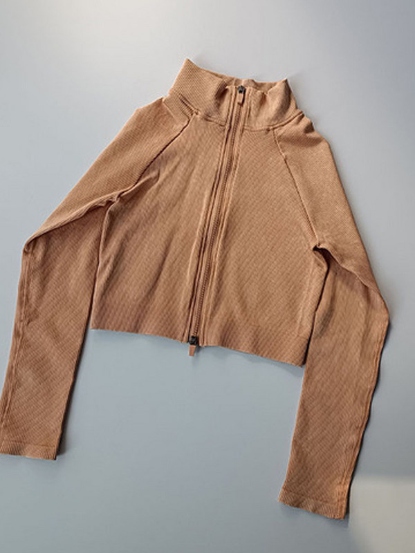 Hoip Jeeky Yoga Wear Αθλητικά Μακρυμάνικα Γυναικεία Ρούχα Γυμναστικής Φθινοπωρινής Χειμερινή Ζακέτα με διπλό φερμουάρ, σφιχτά ελαστικά μπουφάν