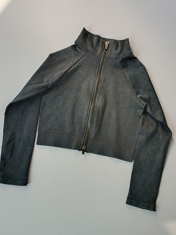 Hoip Jeeky Yoga Wear Αθλητικά Μακρυμάνικα Γυναικεία Ρούχα Γυμναστικής Φθινοπωρινής Χειμερινή Ζακέτα με διπλό φερμουάρ, σφιχτά ελαστικά μπουφάν