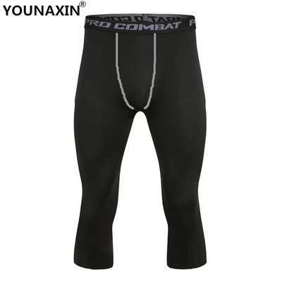 Vyriški bėgimo trumpi šortai Sportiniai 3/4 apkarpyti kelnaitės Antblauzdžiai Sporto salė Krepšinis Fitnesas Pratimai Dviračių kelnės Ilgos Joninės kelnės