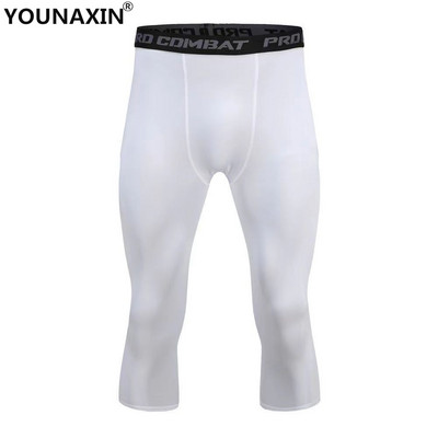 Vyriški bėgimo trumpi šortai Sportiniai 3/4 apkarpyti kelnaitės Antblauzdžiai Sporto salė Krepšinis Fitnesas Pratimai Dviračių kelnės Ilgos Joninės kelnės