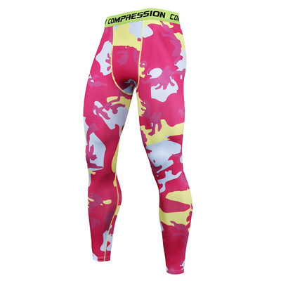 Hulahopke Running Man Fitness Kompresijske muške tajice za trčanje Brzosušeći rashguard Elastični print Sport Muškarci Odjeća za teretanu Vježbanje