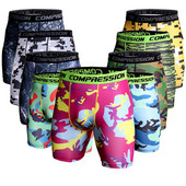 Kompresinės vyriškos pėdkelnės Fitness Elastinės vyriškos bėgimo šortai Quick-Dry Fit Bėgimo kompresiniai gimnastikos šortai 2019 m. Naujos sportinės kelnės