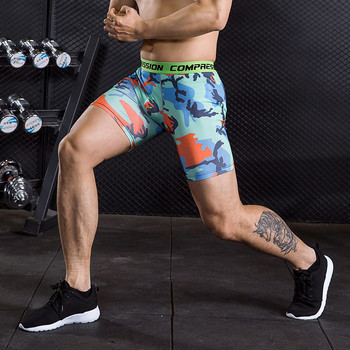 Компресивни мъжки чорапогащи Фитнес еластични мъжки къси панталони Бързосъхнещи Компресиращи къси панталони за фитнес зали 2019 Нови спортни панталони