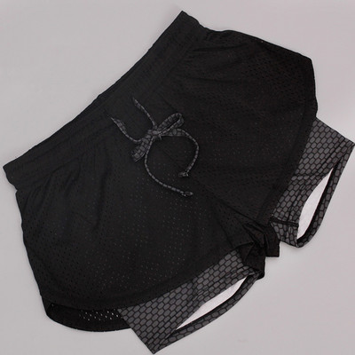 10 цвята Двуслойни дамски къси панталони Yoga Summer Beach Skinny Short Бързо съхнещи Running Short Fitness Jogging P088