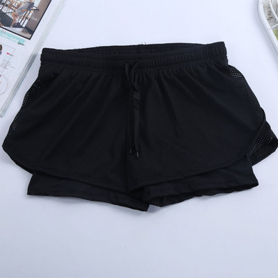 10 цвята Двуслойни дамски къси панталони Yoga Summer Beach Skinny Short Бързо съхнещи Running Short Fitness Jogging P088