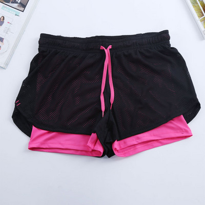 10 цвята Двуслойни дамски къси панталони Yoga Summer Beach Skinny Short Бързо съхнещи Running Short Fitness Jogging P088