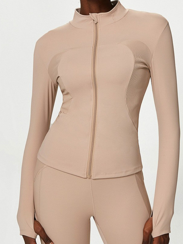 Hoip Jeeky rudens žiemos nauji jogos drabužiai sportiniai drabužiai moterims, užtrauktukai, fitneso drabužiai ilgomis rankovėmis jogos striukė bėgimo striukė Taip