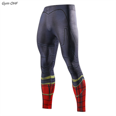 Чорапогащи Мъжки компресионни спортове за бягане Mens Super Hero 3D Printing Gym Fitness Jogging Pants Бързосъхнещи панталони Тренировъчни клинове