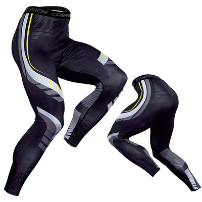 Αθλητισμός Μακρύ παντελόνι για τρέξιμο για άντρες Γρήγορη ξήρανση συμπίεσης Fitness Ελαστική σφιχτή εφαρμογή Προπόνηση Φούτερ Αντρικό κολάν γυμναστικής για μπάσκετ