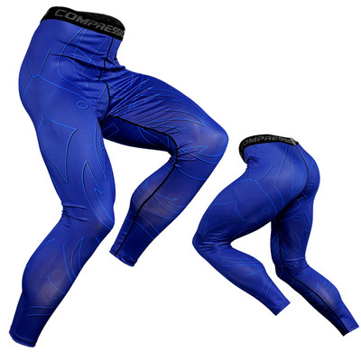 Αθλητισμός Μακρύ παντελόνι για τρέξιμο για άντρες Γρήγορη ξήρανση συμπίεσης Fitness Ελαστική σφιχτή εφαρμογή Προπόνηση Φούτερ Αντρικό κολάν γυμναστικής για μπάσκετ