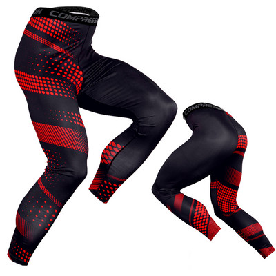 Αθλητισμός Μακρύ παντελόνι για τρέξιμο για άντρες Γρήγορη ξήρανση συμπίεσης Fitness Ελαστική σφιχτή εφαρμογή Προπόνηση Φούτερ Αντρικό κολάν γυμναστικής για μπάσκετ