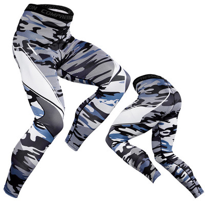 Αθλητισμός Μακρύ παντελόνι για τρέξιμο για άντρες Γρήγορη ξήρανση συμπίεσης Fitness Ελαστική σφιχτή εφαρμογή Προπόνηση Φούτερ Αντρικό κολάν γυμναστικής για μπάσκετ