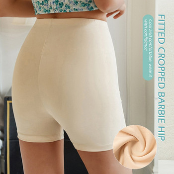 Drošības bikses ar augstu vidukli Boxer Sieviešu ledus zīda plānas slaidas pieguļoši sieviešu vasaras šorti Divslāņu bezšuvju svārku šorti