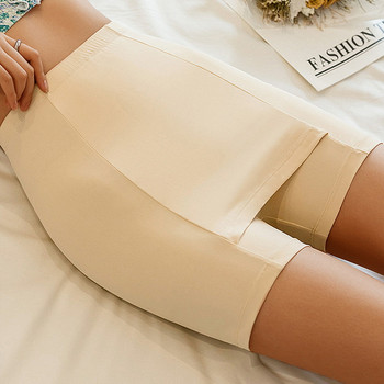 Drošības bikses ar augstu vidukli Boxer Sieviešu ledus zīda plānas slaidas pieguļoši sieviešu vasaras šorti Divslāņu bezšuvju svārku šorti