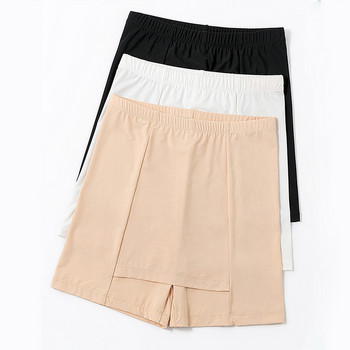 Drošības bikses ar augstu vidukli Boxer Sieviešu ledus zīda plānas slaidas pieguļoši sieviešu vasaras šorti Divslāņu bezšuvju svārku šorti