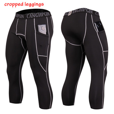 Gimnastikos kompresinės pėdkelnės Vyriškos kūno rengybos tamprios kišeninės Crossfit sportinės antblauzdžiai bėgimo greitai džiūstančios Rashguard treniruočių kelnės Treniruotės