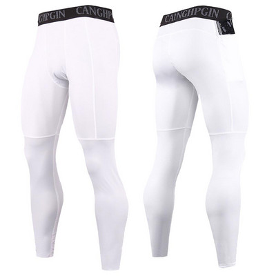 Gimnastikos kompresinės pėdkelnės Vyriškos kūno rengybos tamprios kišeninės Crossfit sportinės antblauzdžiai bėgimo greitai džiūstančios Rashguard treniruočių kelnės Treniruotės