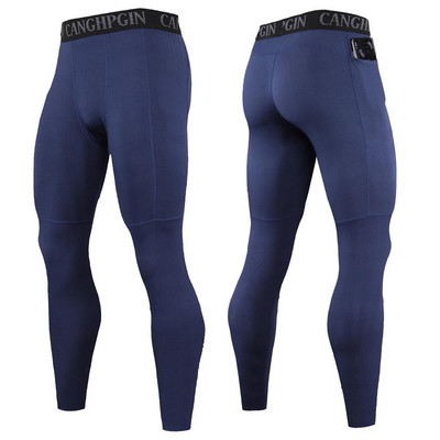 Gimnastikos kompresinės pėdkelnės Vyriškos kūno rengybos tamprios kišeninės Crossfit sportinės antblauzdžiai bėgimo greitai džiūstančios Rashguard treniruočių kelnės Treniruotės