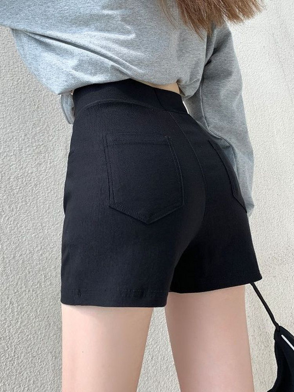 Fehér alsónadrág Női szűk elasztikus magas derekú csípőnadrág sportrövid Női tükröződésmentes Ultrarövid Hot Gym leggings