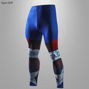Super Hero 3D Printing Мъжки клинове Rashguard Компресивни панталони Мъжки фитнес зала Фитнес Бягане Джогинг Тренировка Тренировка Панталони Мъжки