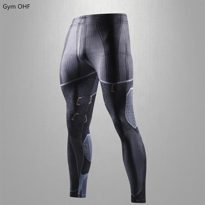 Szuperhős 3D nyomtatás Férfi Leggings Rashguard kompressziós nadrágok Férfi Edzőterem Fitnesz Futás Kocogás Edzés Edzés Nadrágok Férfi