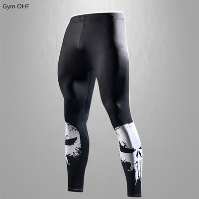 Szuperhős 3D nyomtatás Férfi Leggings Rashguard kompressziós nadrágok Férfi Edzőterem Fitnesz Futás Kocogás Edzés Edzés Nadrágok Férfi