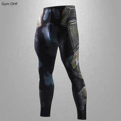 Szuperhős 3D nyomtatás Férfi Leggings Rashguard kompressziós nadrágok Férfi Edzőterem Fitnesz Futás Kocogás Edzés Edzés Nadrágok Férfi