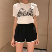 Νέο καλοκαιρινό αθλητικό σορτς Γυναικείο κορεάτικο παντελόνι casual μεγάλο μέγεθος Loose παντελόνι γιόγκα με φαρδύ πόδι Παντελόνι για τρέξιμο εξωτερικού χώρου τριών τετάρτων